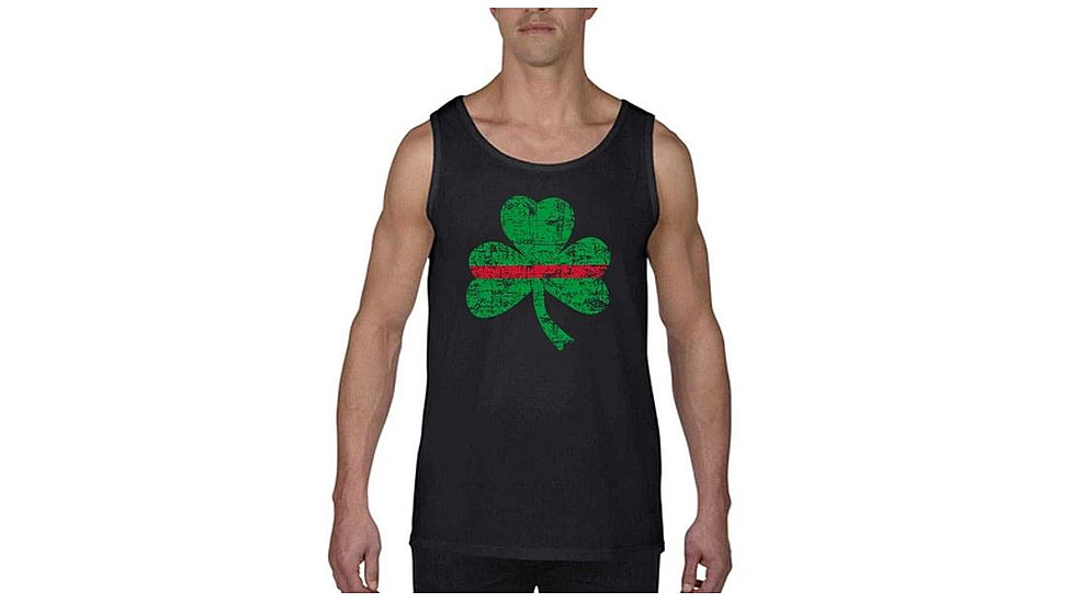 Thin Blue Line Thin Red Line Tank, Shamrock, Black - STPAT-TRL-TANK-BLACK-XXL