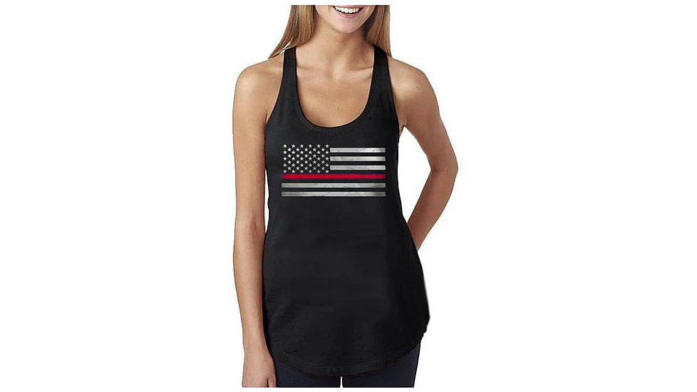 Thin Blue Line Women's - Tank Classic Thin Red Line - WOMEN-TANK-CLASSIC-RED-BLACK-XXL
