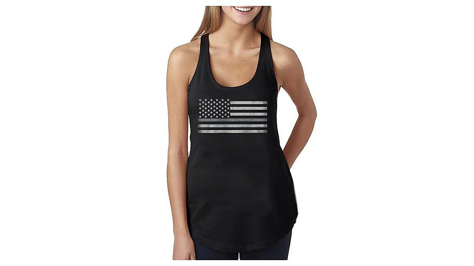 Thin Blue Line Women's - Tank Classic Thin Silver Line - WOMEN-TANK-CLASSIC-SILVER-BLACK-XXL