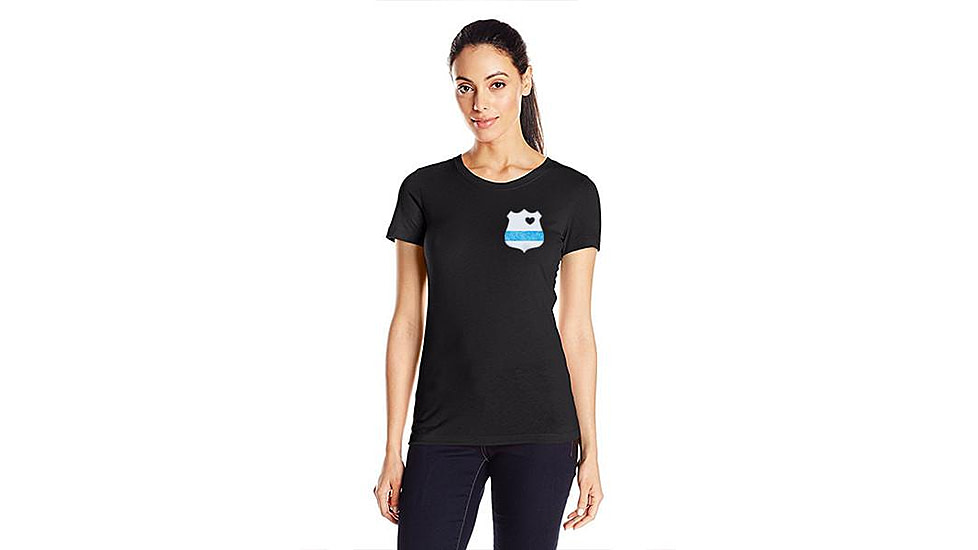Thin Blue Line Womens - 3/4 Sleeve, Badge - WOM-34-BADGE-LARGE