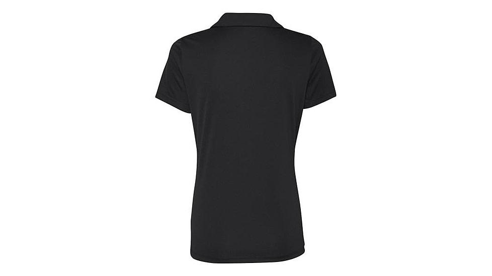 Thin Blue Line Womens Polyester Polo - Embroidered Flag - TBL-WOMEN-POLO-BLACK-LARGE