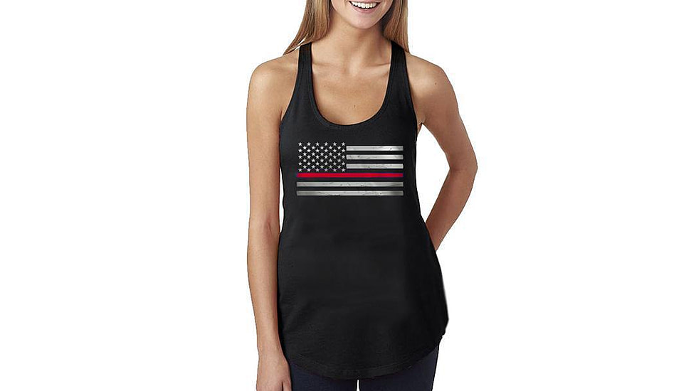 Thin Blue Line Womens - Tank Classic Thin Red Line - WOMEN-TANK-CLASSIC-RED-BLACK-XL
