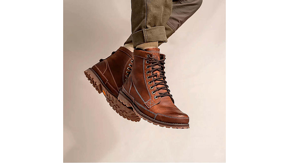 Timberland Earthkeepers Original Casual Boot - Mens-Red Brown-Medium-9.5