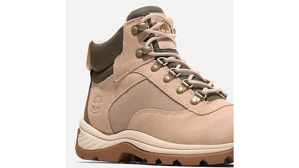 Timberland White Ledge Mid Lace-Up Waterproof Hiking Boot - Womens, Light Beige Suede, 8, Medium, TB0A2KNTER308000M