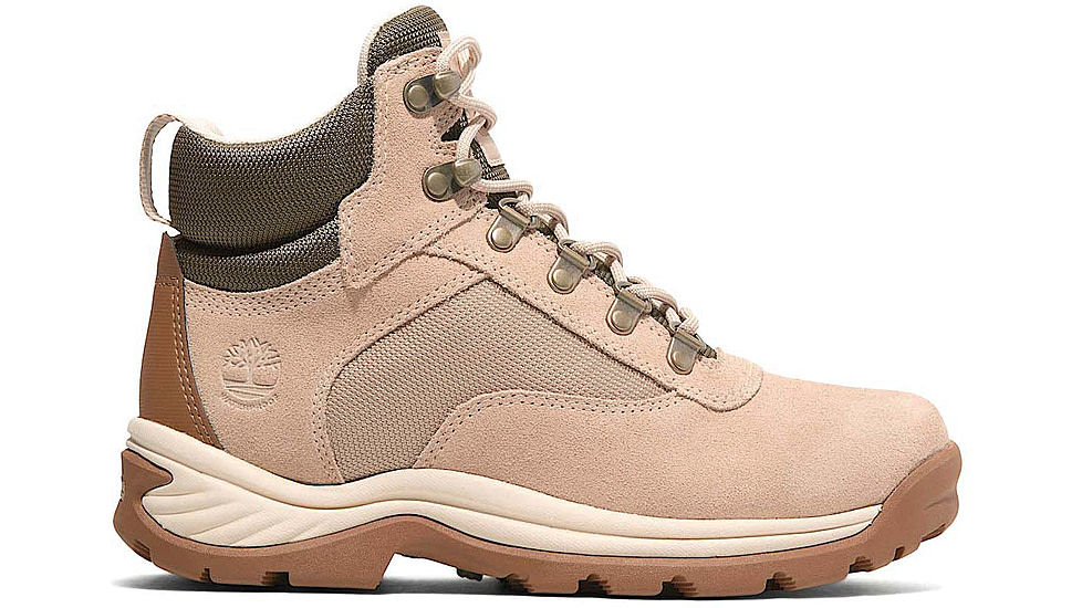 Timberland White Ledge Mid Lace-Up Waterproof Hiking Boot - Womens, Light Beige Suede, 8, Medium, TB0A2KNTER308000M