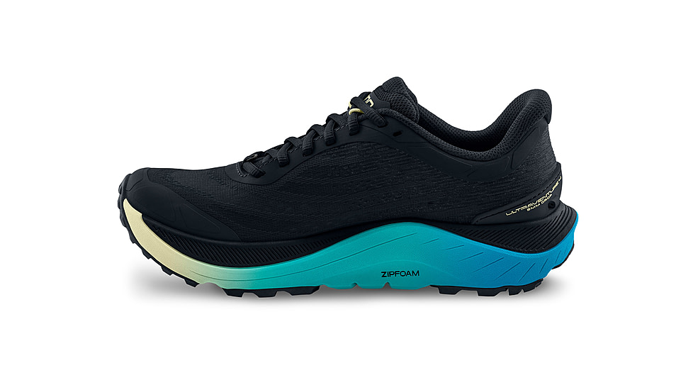 Topo Athletic Ultraventure 4 High Cushion Trail Shoes - Womens, Black/Lime, 7.5 US/Wide, W081-075W-BLKLIM