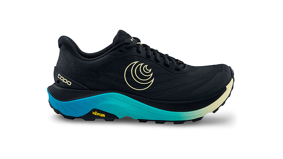 Topo Athletic Ultraventure 4 High Cushion Trail Shoes - Womens, Black/Lime, 7.5 US/Wide, W081-075W-BLKLIM