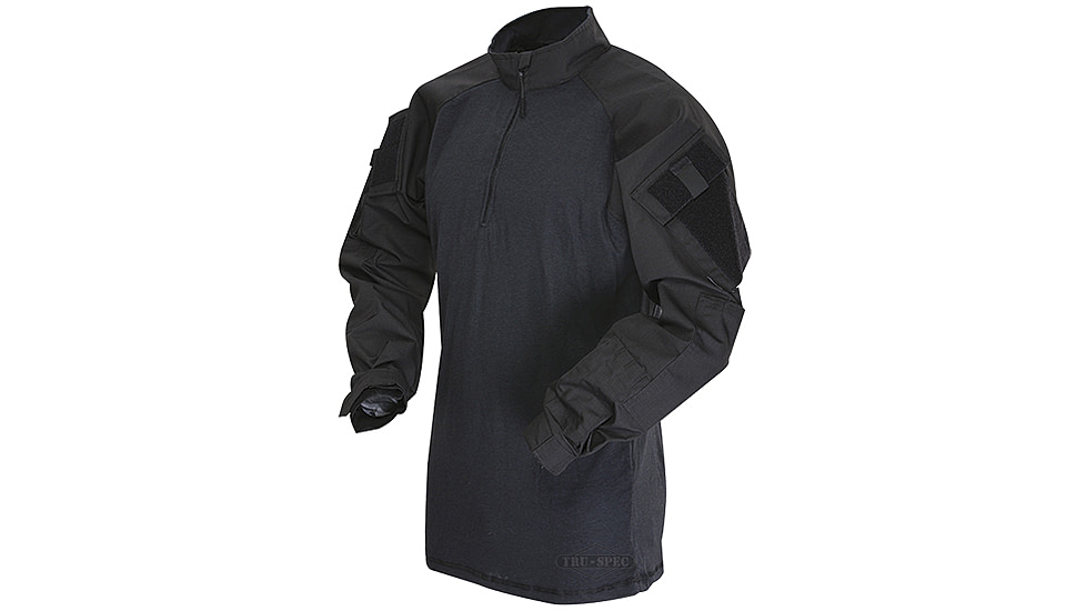 TRU-SPEC 1/4 Zip Tactical Response Shirt - Men's, 2XL, Long, Black/Black, 2566027