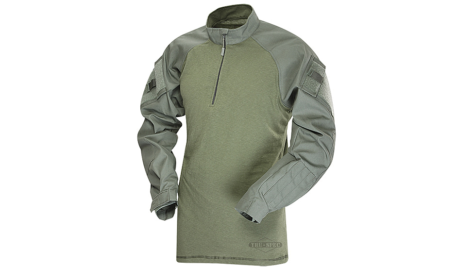 TRU-SPEC 1/4 Zip Tactical Response Shirt - Men's, Medium, Long, Olive Drab, 2565024