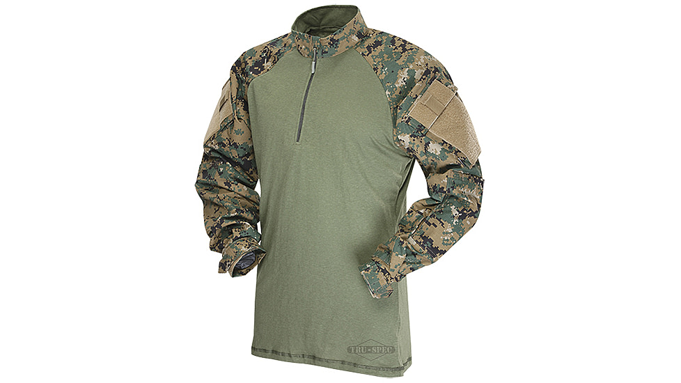 TRU-SPEC 1/4 Zip Tactical Response Shirt - Men's, 2XL, Long, Olive Drab/Woodland Digital, 2569027