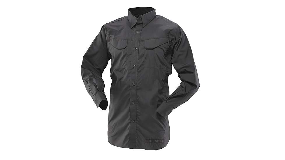 Tru-Spec 24-7 Ultralight Field Shirt, Extra Small, Regular Length, Black 1101002