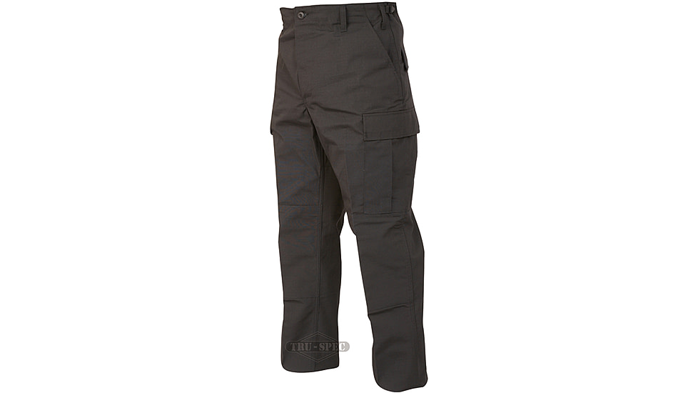 TRU-SPEC BDU 65/36 Poly/Co Rip Pants - Men's, Black, Extra Large, Long, 1324026