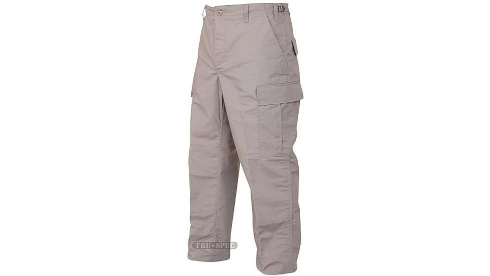 TRU-SPEC BDU 65/36 Poly/Co Rip Pants - Men's, Gray, Small, Long, 1304023