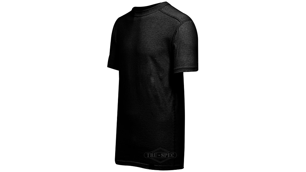 Tru-Spec Crew T Shirt Black BASELAYER Short Sleeve, 3XL Reg. 2761008