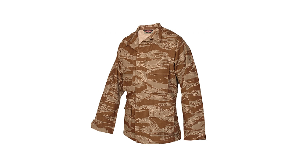Tru-Spec Original Jacket - Men's D/P Tiger Stripe Rip Stop BDU, Large, Long 1596025