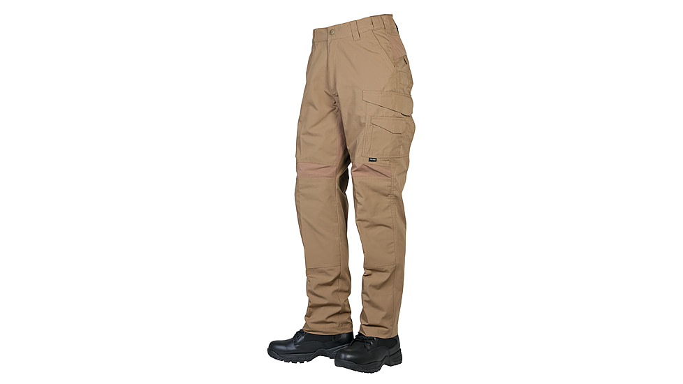 TRU-SPEC Rip-Stop Pro Flex Unhemmed Pants - Mens, Coyote, Waist 48, Unhemmed, 1486092
