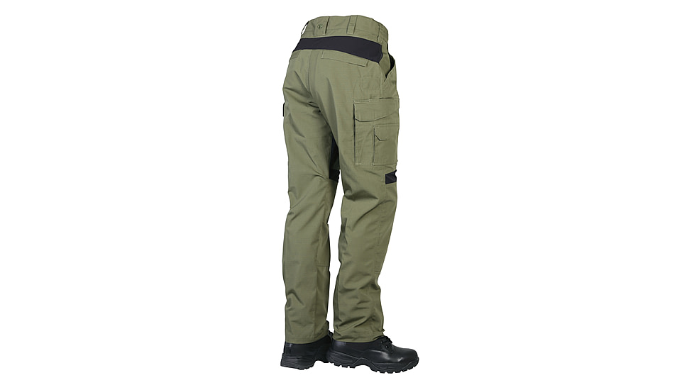TRU-SPEC Rip-Stop Pro Flex Unhemmed Pants - Mens, Range Green/ Black, Waist 38, Unhemmed, 1487087