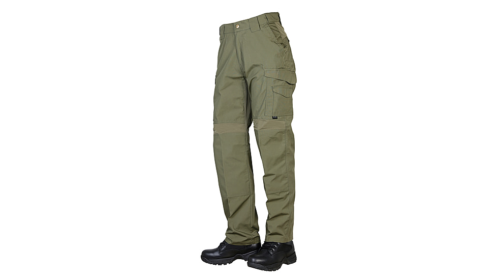 TRU-SPEC Rip-Stop Pro Flex Unhemmed Pants - Mens, Range Green, Waist 46, Unhemmed, 1484091