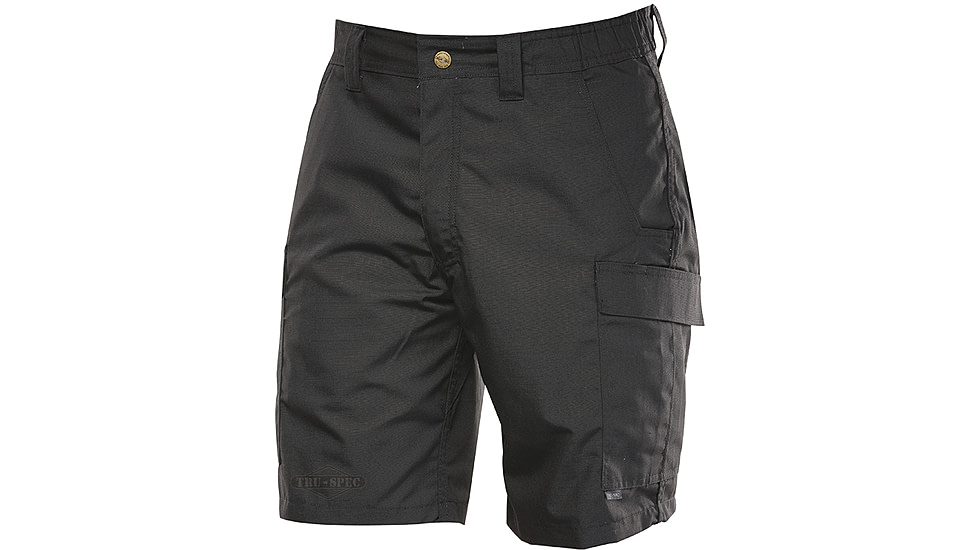 Tru-Spec Simply Tactical Black Poly Cotton Rip Stop Shorts with Cargo Pocket, 42 4231009