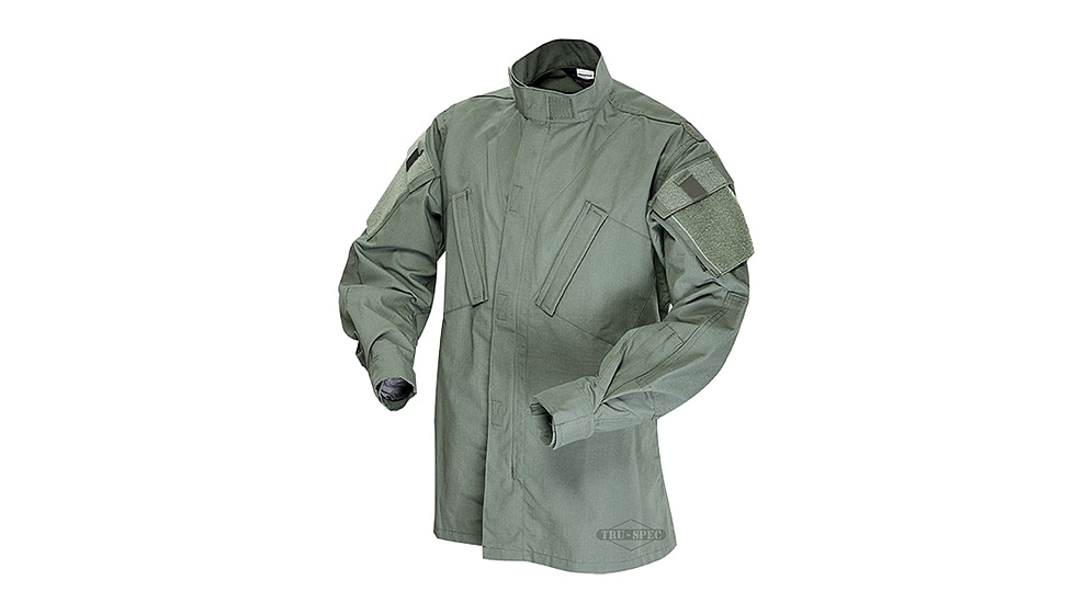 Tru-Spec TAC T.R.U.Shirts 50/50 Nylon/Cotton Rip-Stop, Olive Drab, XSmall Regular 1385002