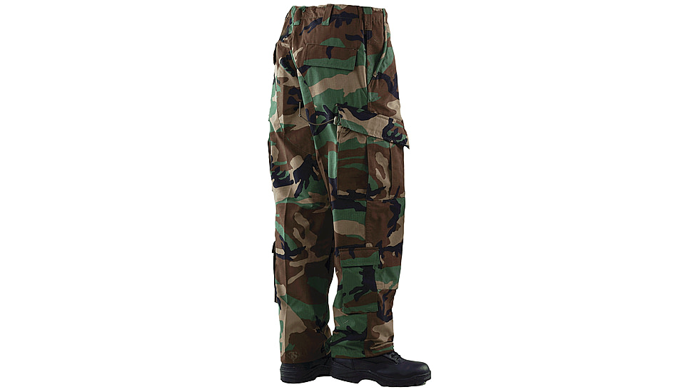 Tru-Spec Tactical Response Pants, NYCO Rip, Woodland, Small, Regular 1275003