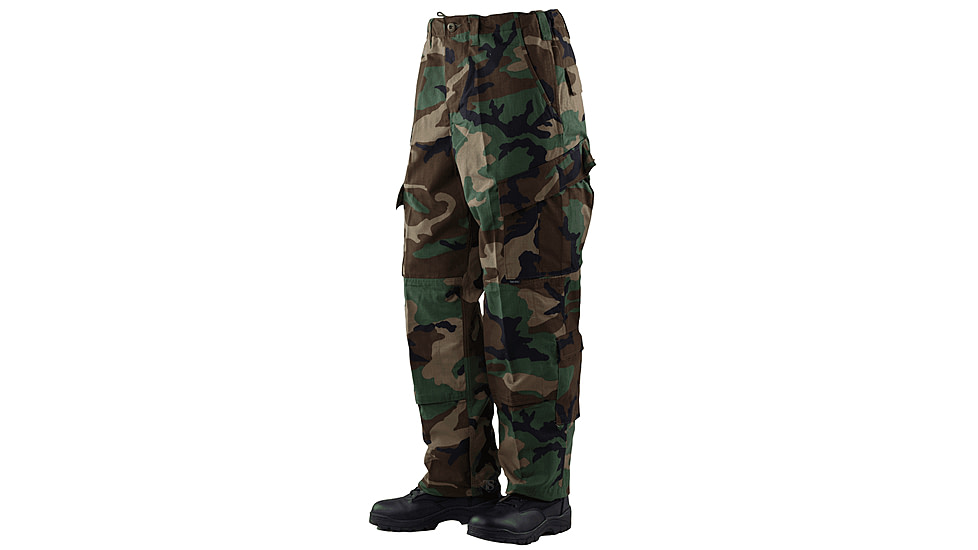 Tru-Spec Tactical Response Pants, NYCO Rip, Woodland, Small, Regular 1275003
