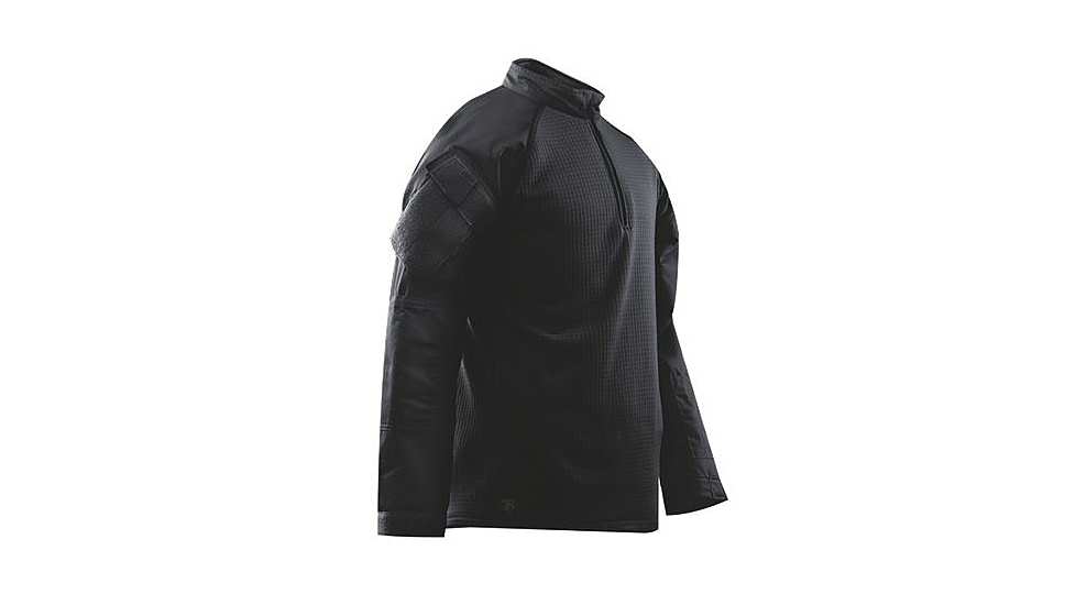 Tru-Spec 2588007: T.R.U. 1/4 Zip Winter Combat Shirt 65/35 Polyester/Cotton Rip-Stop, Black, 2XLarge Regular