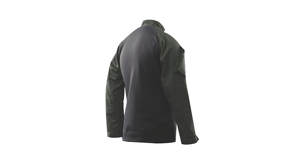 Tru-Spec 2591007: T.R.U. 1/4 Zip Winter Combat Shirt 65/35 Polyester/Cotton Rip-Stop, Olive Drab, 2XLarge Regular