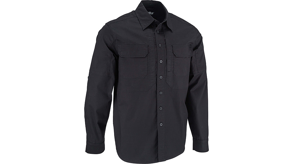TRYBE Tactical Ultra Utility Long Sleeve Tactical Shirt - Mens, Black, L, UULSTSBK-L