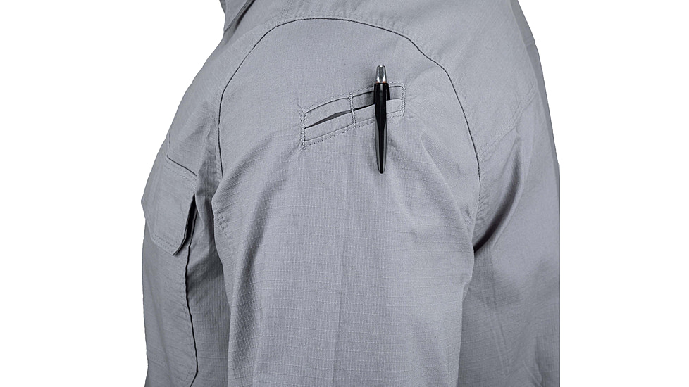 TRYBE Tactical Ultra Utility Long Sleeve Tactical Shirt - Mens, Gray, M, UULSTSGRY-M