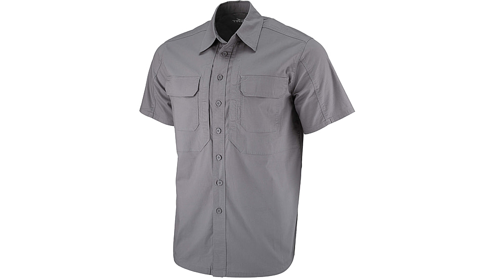 TRYBE Tactical Ultra Utility Short Sleeve Tactical Shirt - Mens, Gray, L, UUSSTSGRY-L
