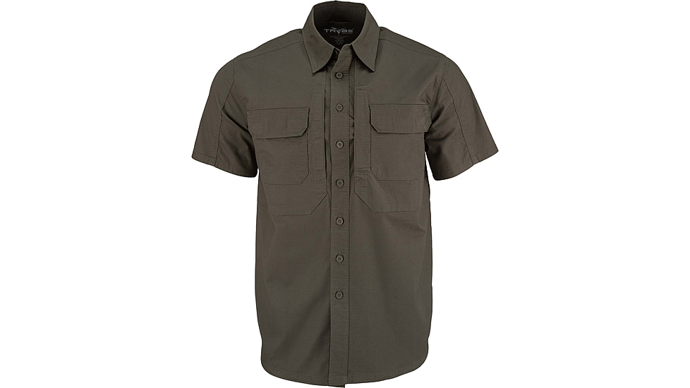 TRYBE Tactical Ultra Utility Short Sleeve Tactical Shirt - Mens, Olive Drab Green, S, UUSSTSODG-S