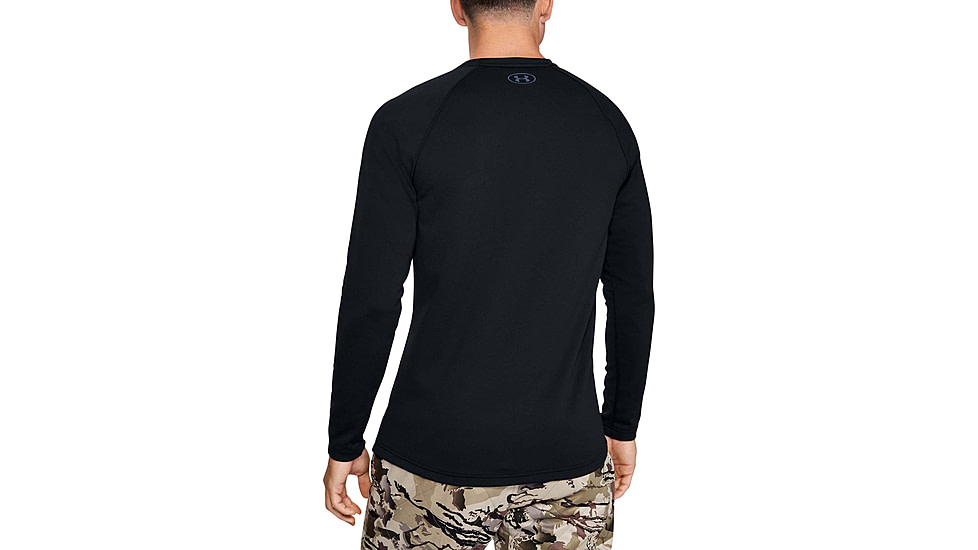 Under Armour Base 4.0 Crew Top - Mens, Black, 2XL, 13533490012X