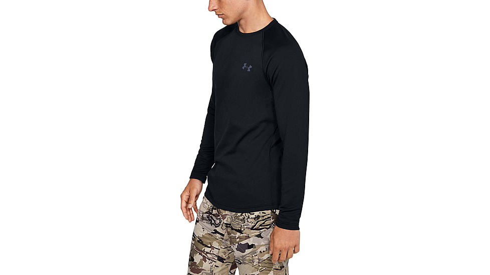 Under Armour Base 4.0 Crew Top - Mens, Black, 2XL, 13533490012X