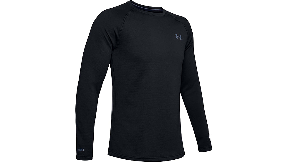 Under Armour Base 4.0 Crew Top - Mens, Black, 2XL, 13533490012X