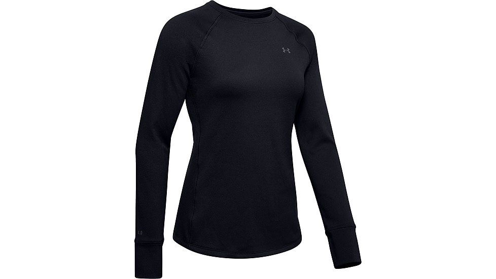 Under Armour ColdGear Base 4.0 Crew - Womens, Black, Extra Small, 1353351001XS