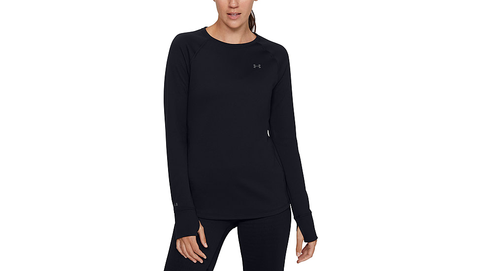 Under Armour ColdGear Base 4.0 Crew - Womens, Black, Extra Small, 1353351001XS