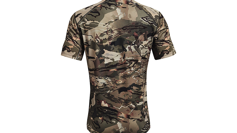 Under Armour Iso-Chill Brushline Short Sleeve Shirt - Mens, UA Forest All Season Camo, Medium, 1361310994MD