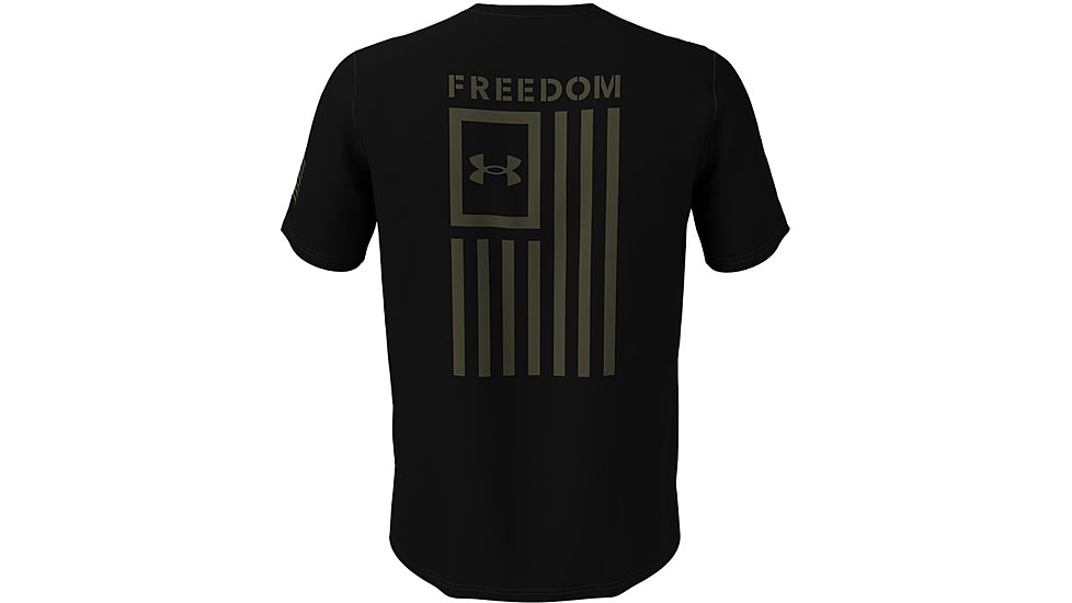 Under Armour Freedom Flag T-Shirt - Men's, Black/Marine OD Green, 3XL, 13708100043X