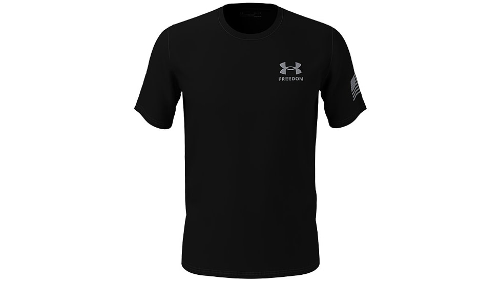 Under Armour New Freedom Flag T-Shirt - Mens, Black / Steel, 2XL, 13708100022X