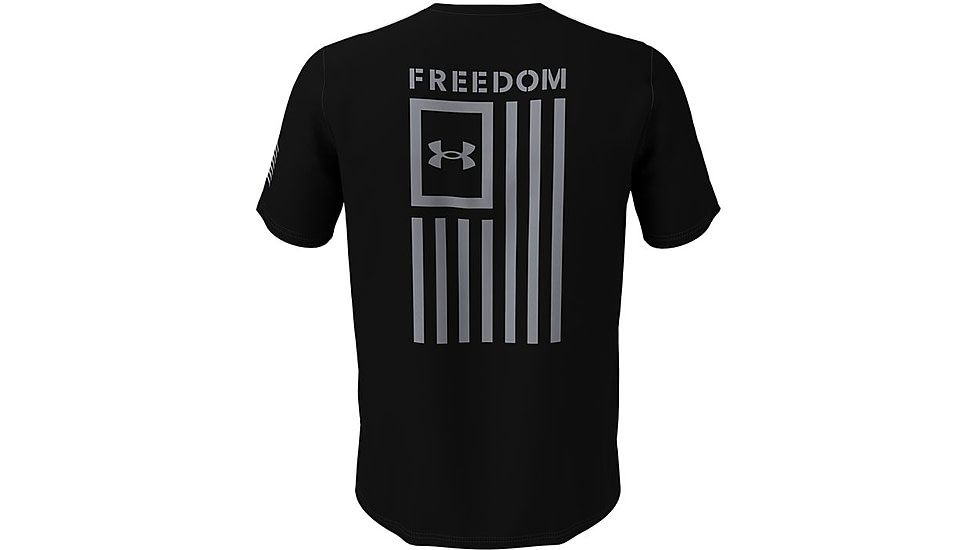 Under Armour Freedom Flag T-Shirt - Men's, Black/Steel, 2XL, 13708100022X