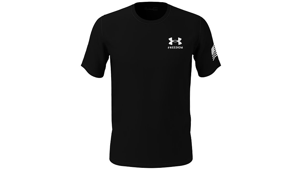 Under Armour New Freedom Flag T-Shirt - Mens, Black / White, 2XL, 13708100012X