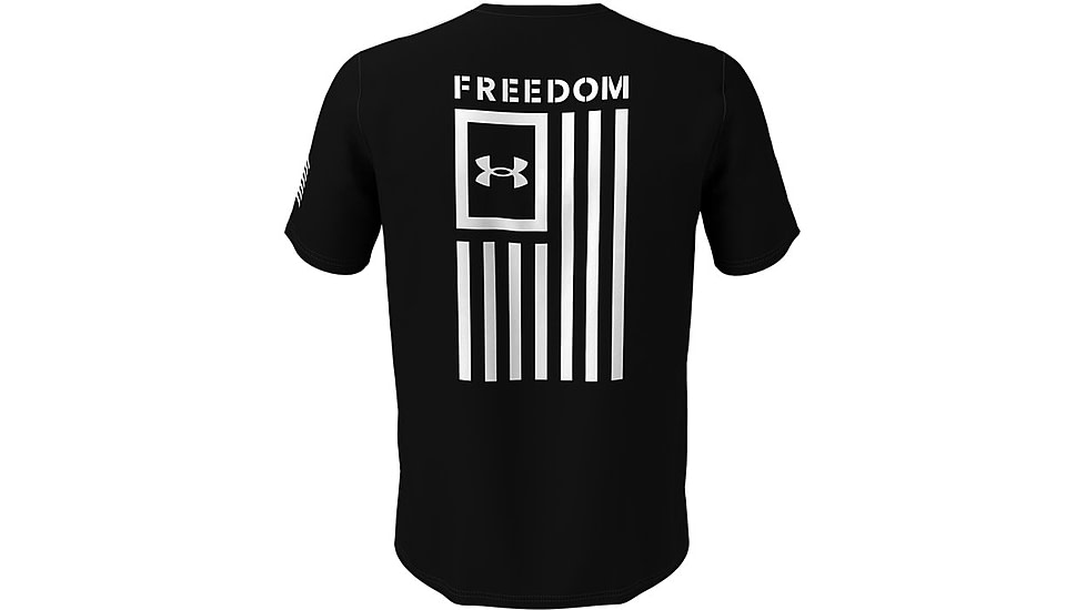 Under Armour Freedom Flag T-Shirt - Men's, Black/White, 2XL, 13708100012X
