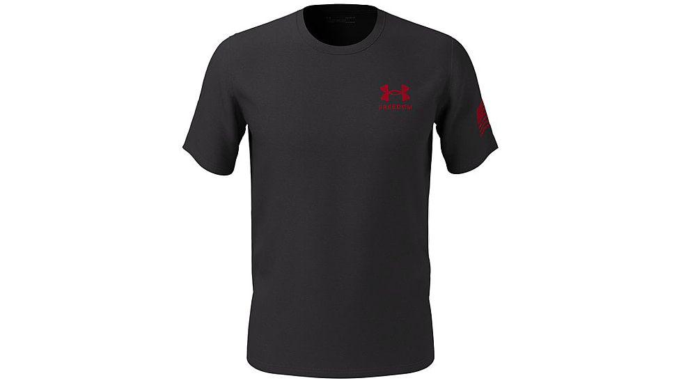 Under Armour New Freedom Flag T-Shirt - Mens, Charcoal Medium Heather, 2XL, 13708100192X