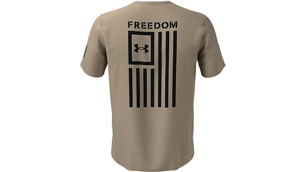 Under Armour Freedom Flag T-Shirt - Men's, Desert Sand/Black, Large, 1370810290LG