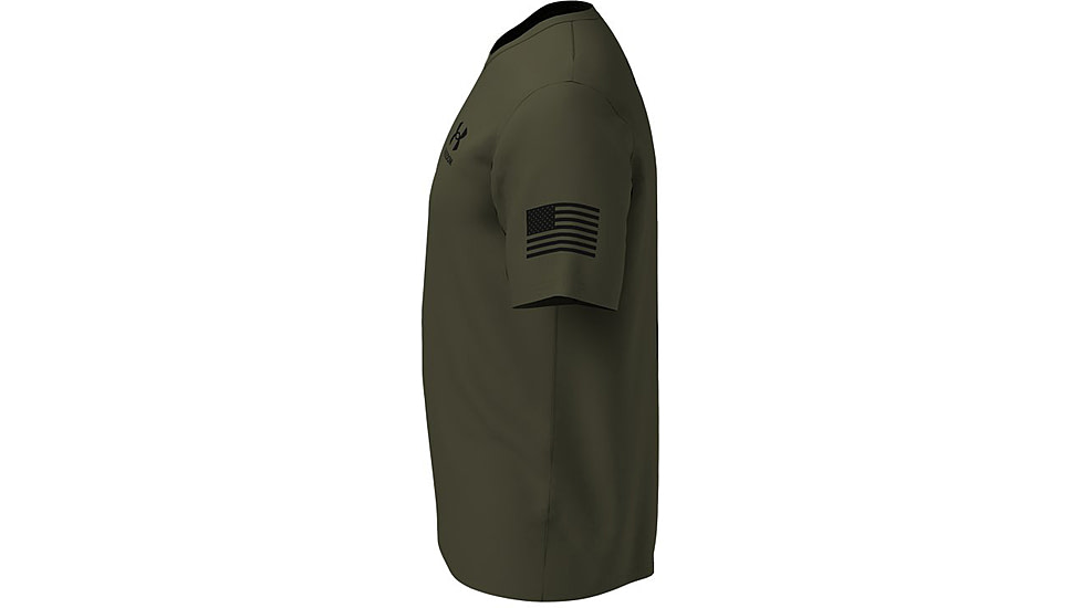 Under Armour New Freedom Flag T-Shirt - Mens, Marine OD Green / Black, 2XL, 13708103912X