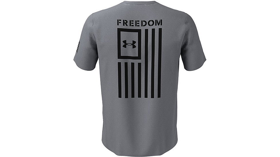 Under Armour Freedom Flag T-Shirt - Men's, Steel Medium Heather/Black, 3XL, 13708100353X