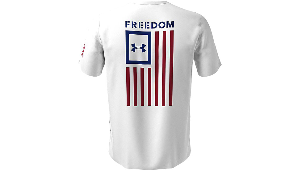 Under Armour Freedom Flag T-Shirt - Men's, White/Royal, 3XL, 13708101013X