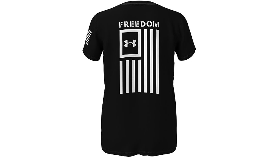 Under Armour New Freedom Flag T-Shirt - Womens, Black, Extra Large, 1370814001XL