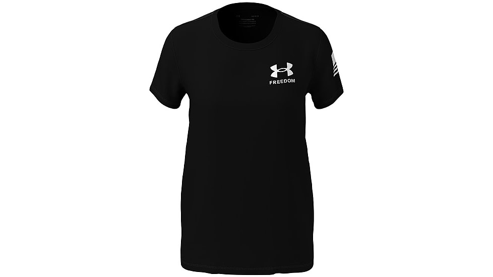 Under Armour Freedom Flag T-Shirt - Women's, Black, Extra Large, 1370814001XL